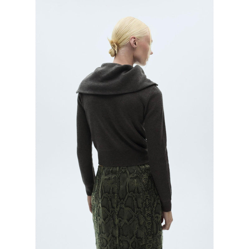 Turtleneck Zipper Sweater - Charcoal