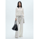 Round Neck Buttoned Sweater - Ecru