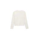 Round Neck Buttoned Sweater - Ecru