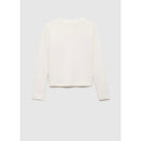 Round Neck Buttoned Sweater - Ecru