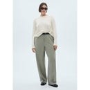 Round Neck Buttoned Sweater - Ecru