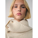 Pull-Over Boutons Col Cheminée - Ecru