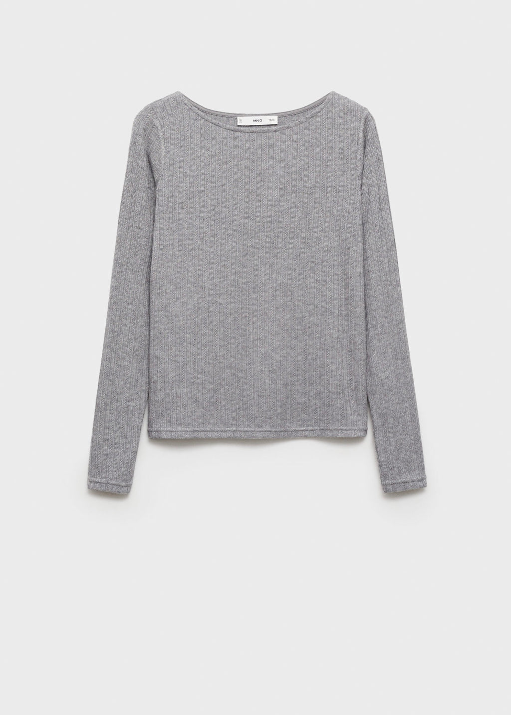 Camiseta Manga Larga Pointelle - Medium Heather Grey