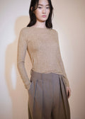 Long-Sleeved Pointelle T-Shirt