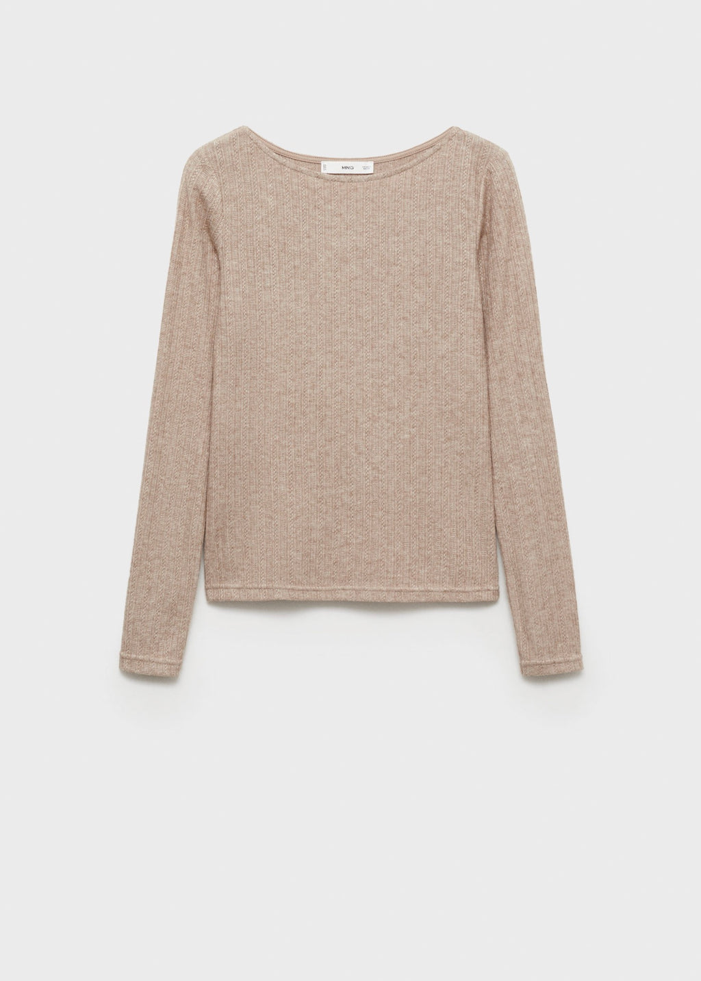 Long-Sleeved Pointelle T-Shirt