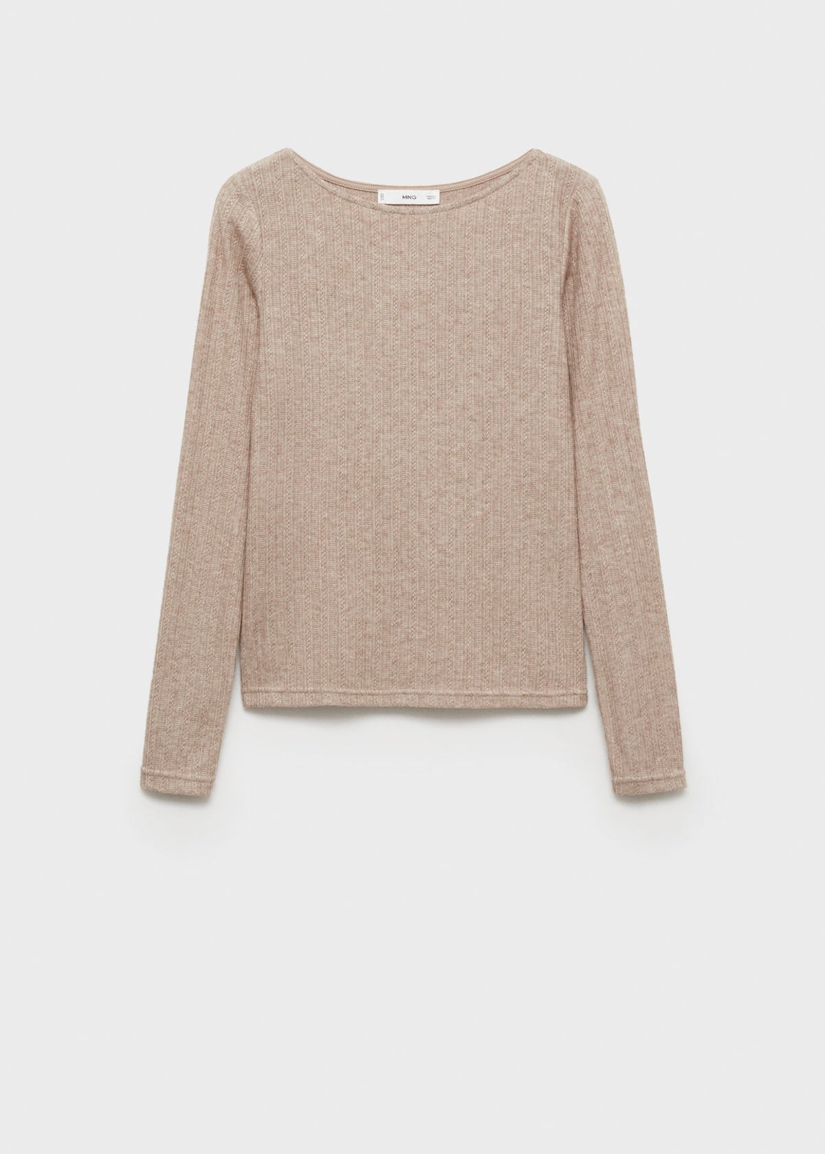 Long-Sleeved Pointelle T-Shirt