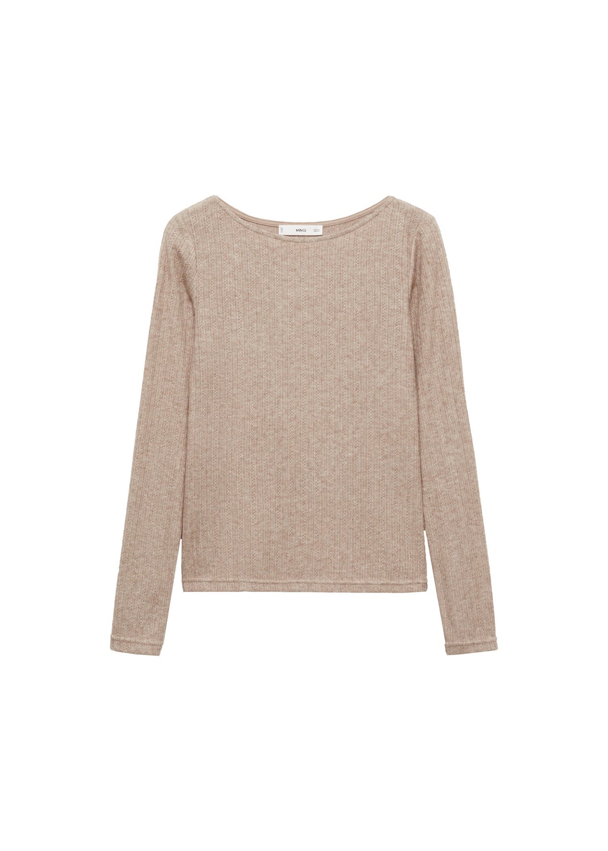 Long-Sleeved Pointelle T-Shirt