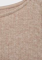 Long-Sleeved Pointelle T-Shirt