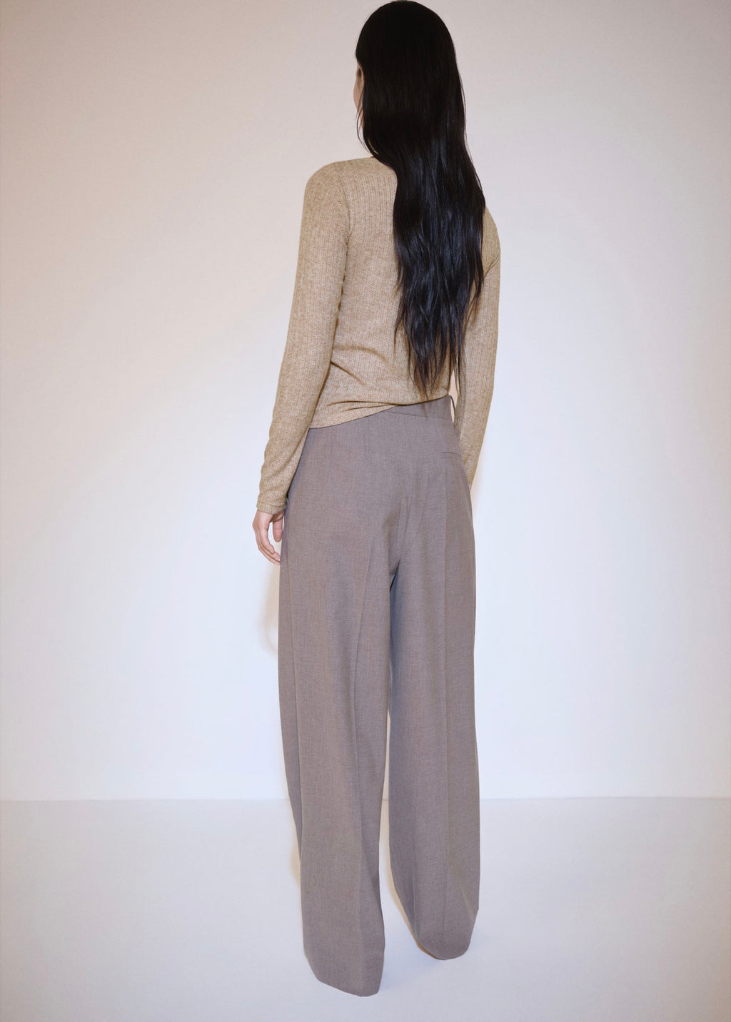 Long-Sleeved Pointelle T-Shirt