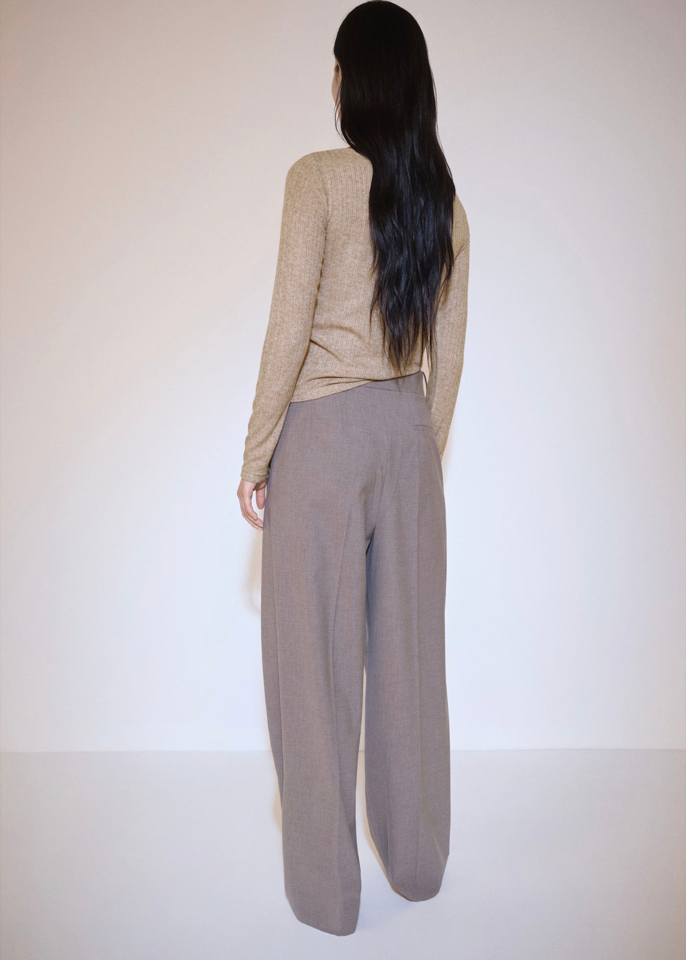 Long-Sleeved Pointelle T-Shirt