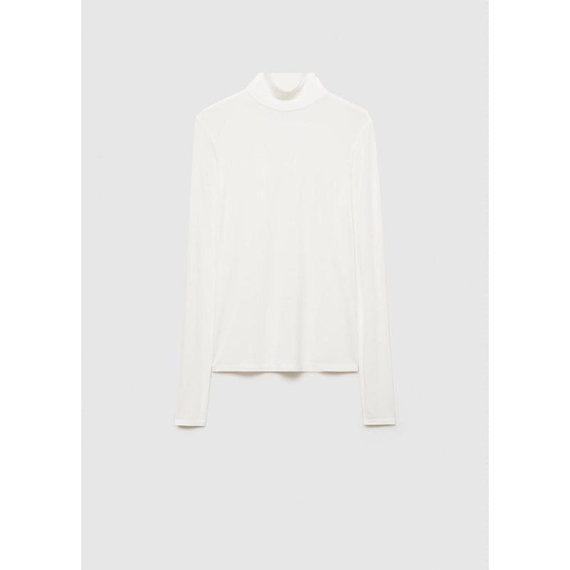 T-Shirt À Col Montant - White