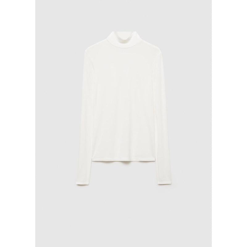 High Neck T-Shirt - White