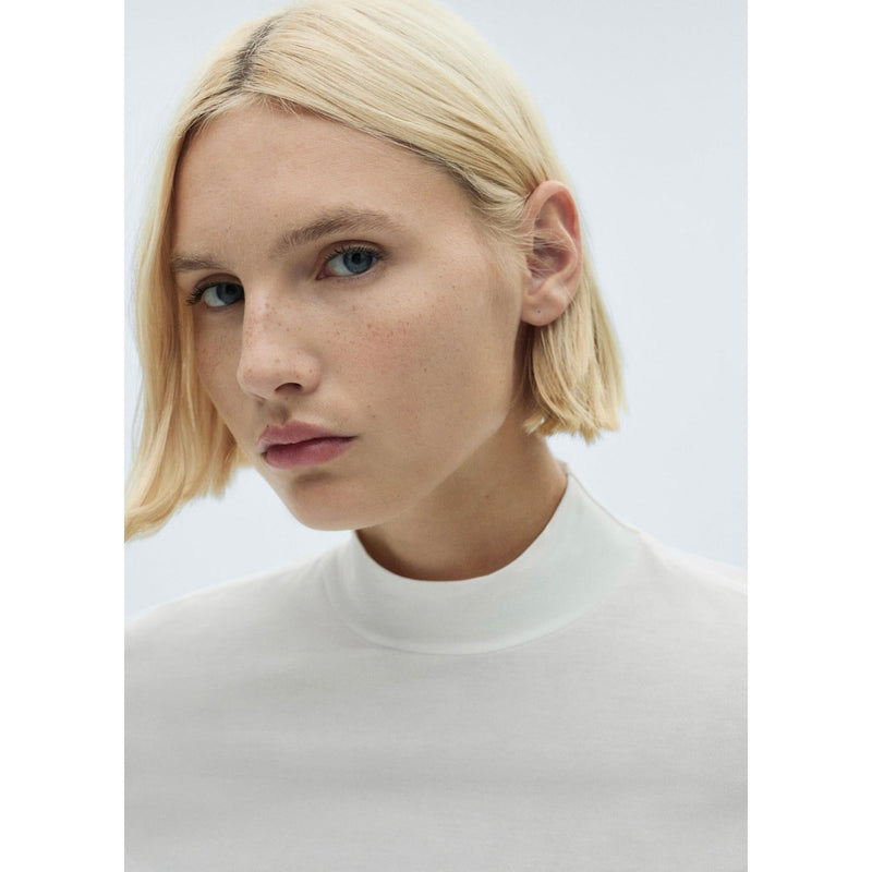 High Neck T-Shirt - White