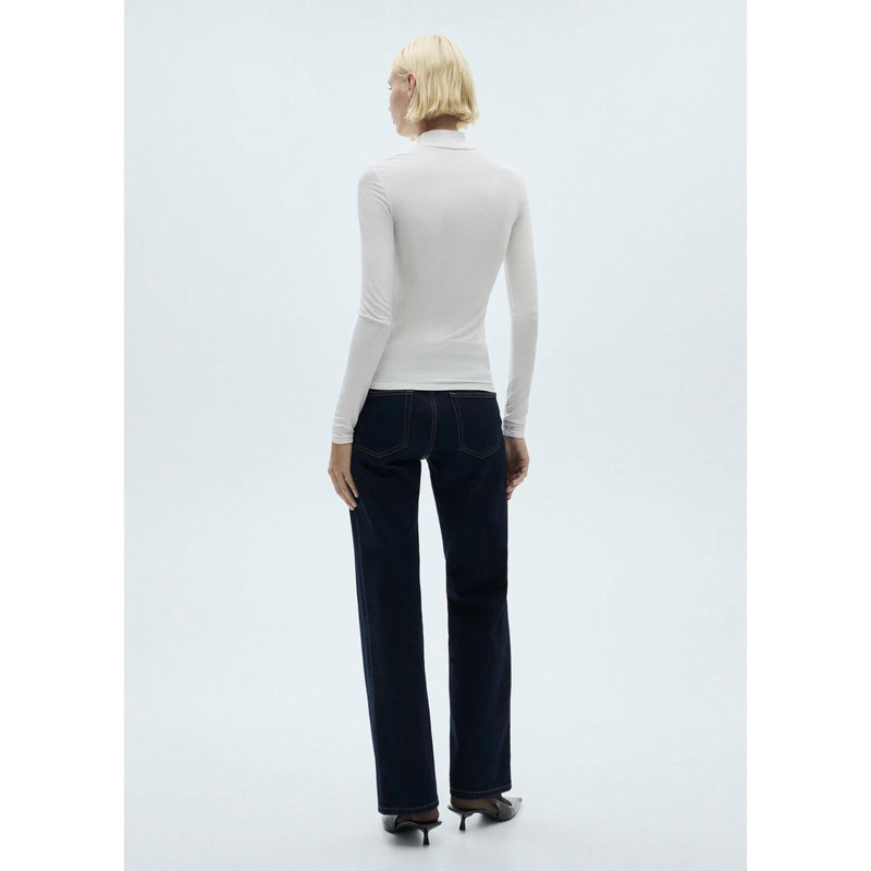 High Neck T-Shirt - White