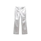 Pantalón Recto Metalizado - Silver