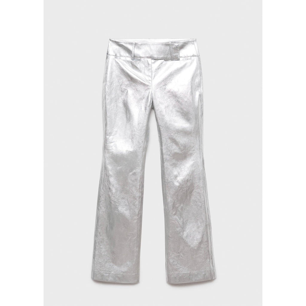 Pantalón Recto Metalizado - Silver