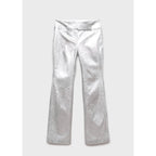 Pantalón Recto Metalizado - Silver