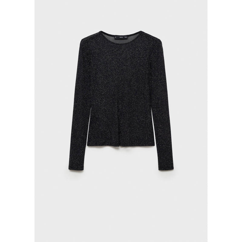 Camiseta de lúrex semitransparente - Negro