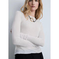 Top Maille Côtelée Fine - White