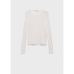 Top Maille Côtelée Fine - White