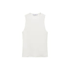 Top Maille Côtelée Fine - White