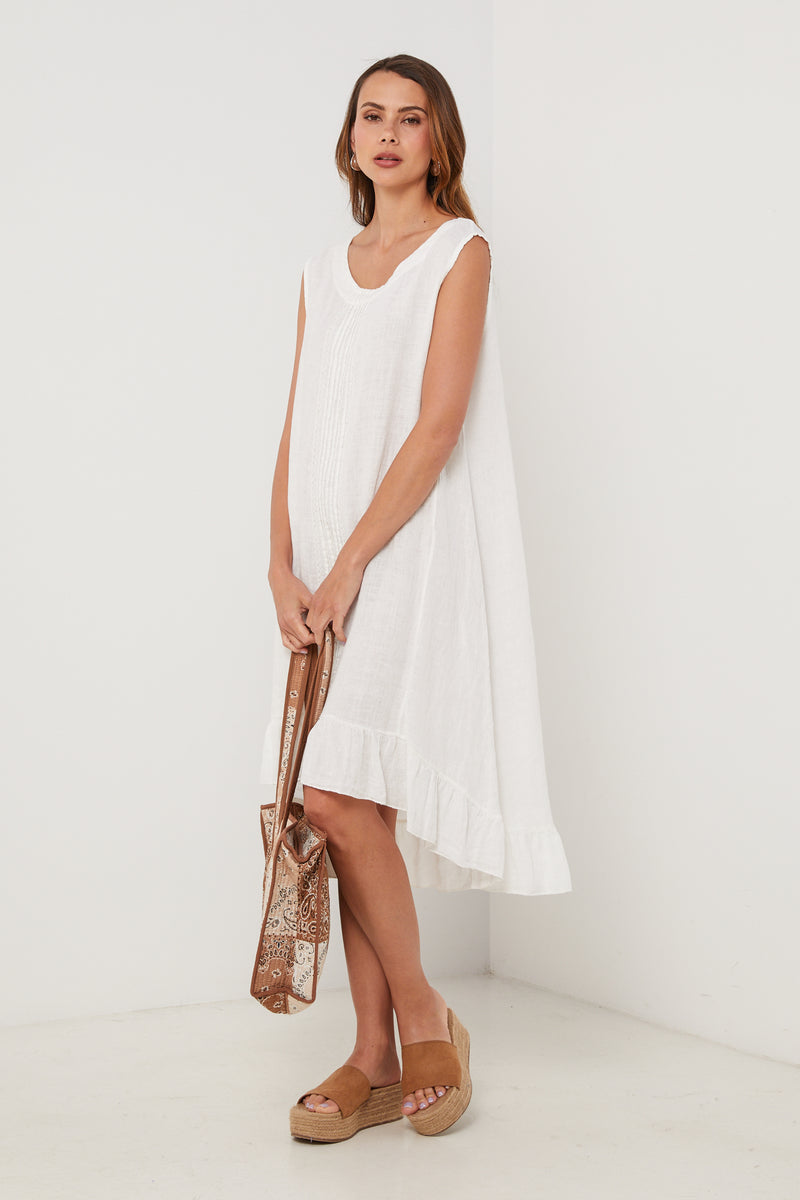 Vestido - Blanco - Mujer