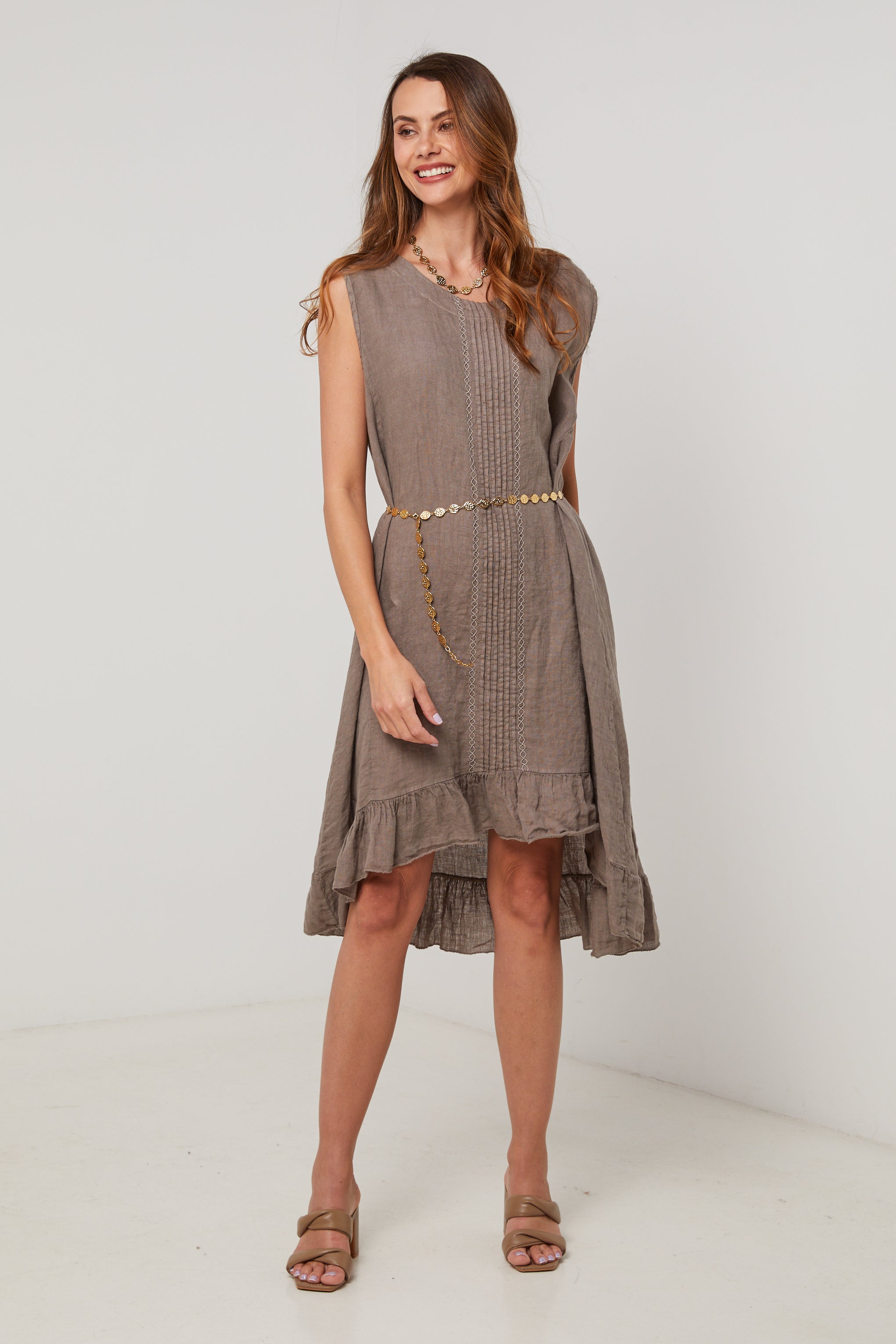 Vestido - Taupe - Mujer