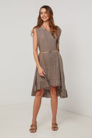 Robe - Taupe - Femme