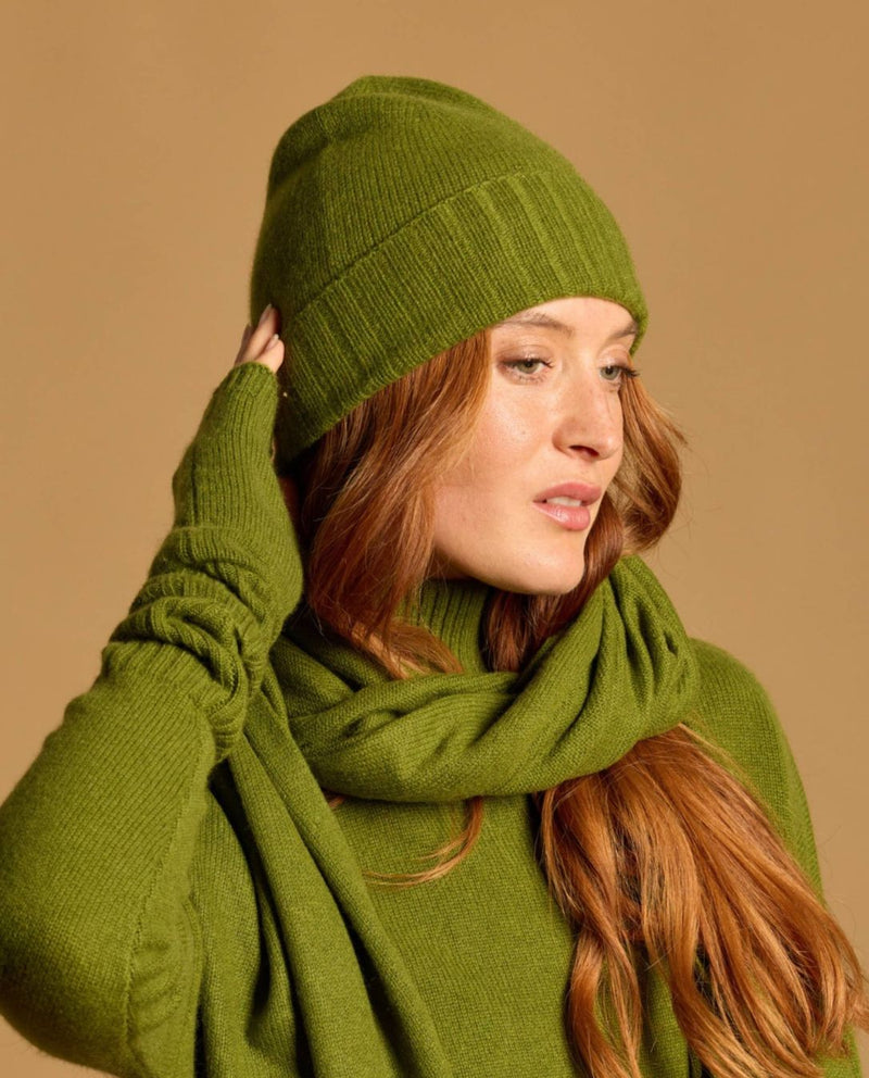 Bonnet Cachemire Aimée - Olive - Mixte