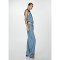 Jean Wideleg Loose Tiro Bajo - Medium Blue