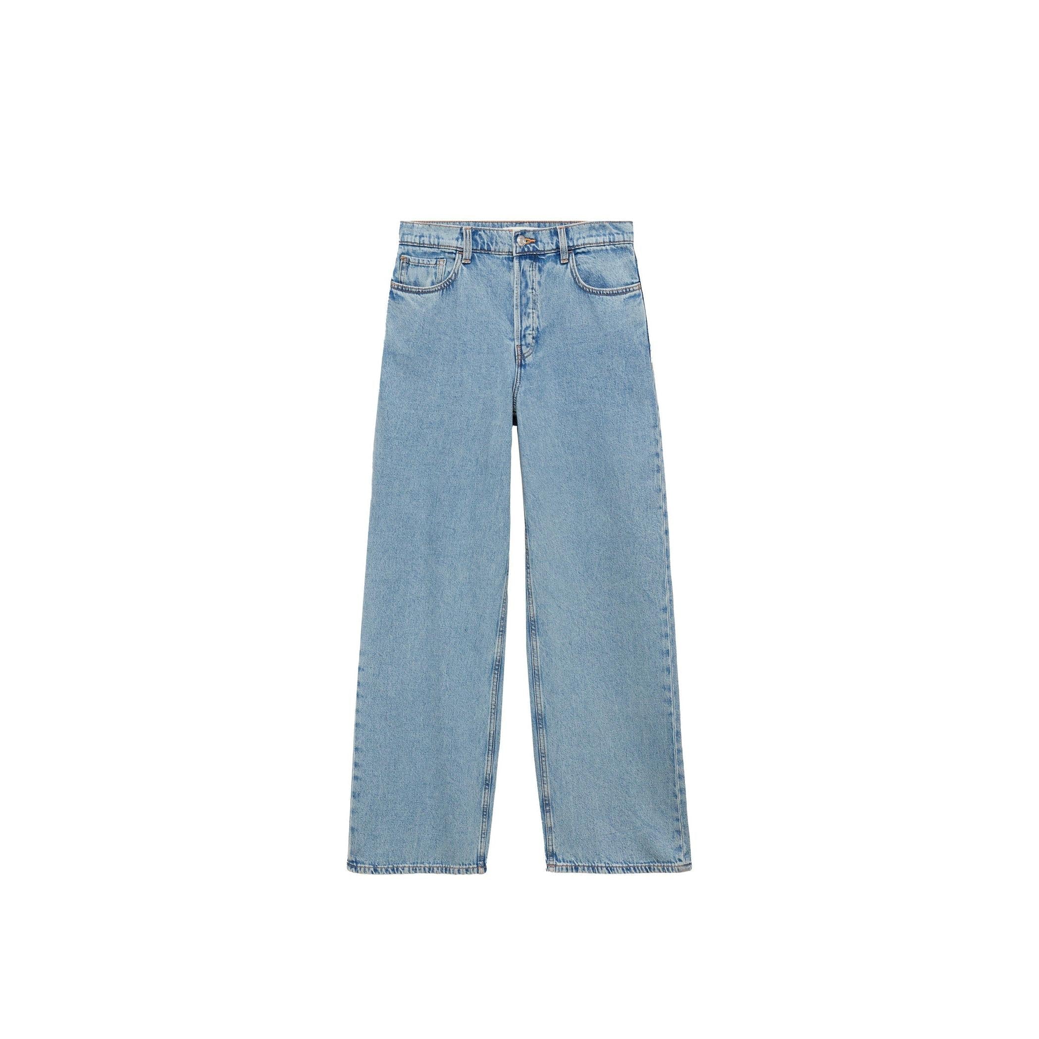Jean Wideleg Loose Tiro Bajo - Medium Blue