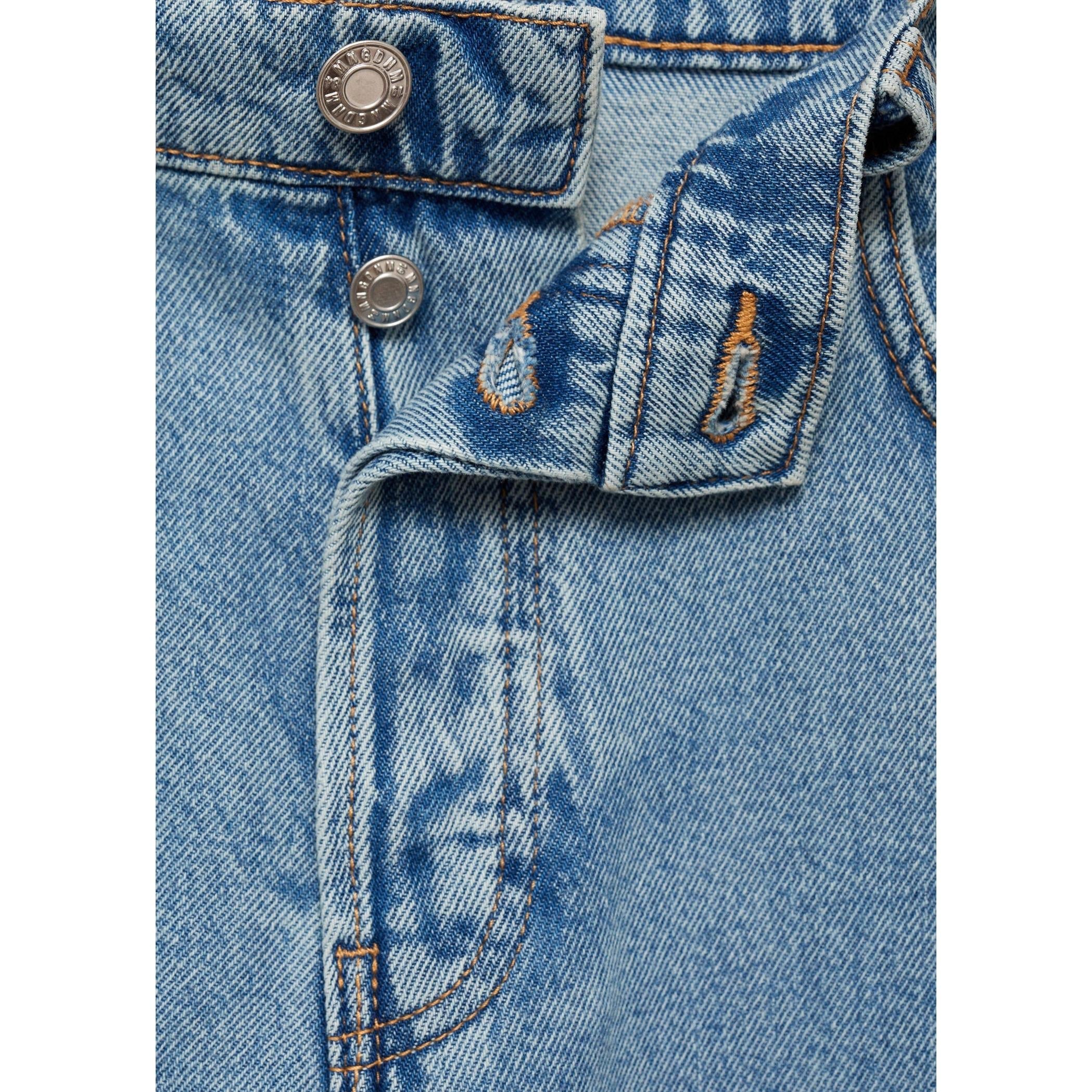 Jean Wideleg Loose Tiro Bajo - Medium Blue