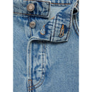 Jeans Anchos Sueltos De Cintura Baja - Azul Medio