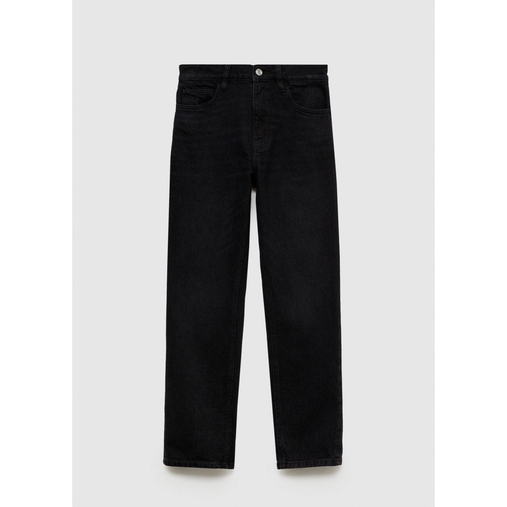 Jeans Newmom Confort de Tiro Alto - Black Denim