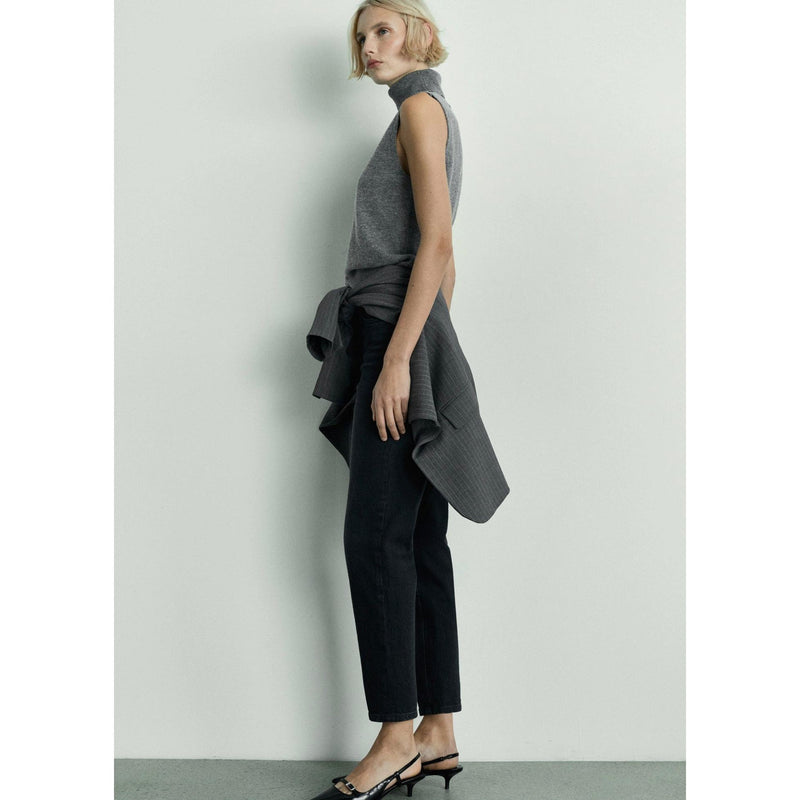 Jean Newmom Confort Taille Haute - Black Denim