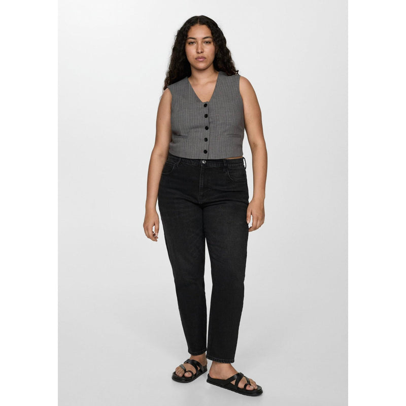 Jean Newmom Confort Taille Haute - Black Denim