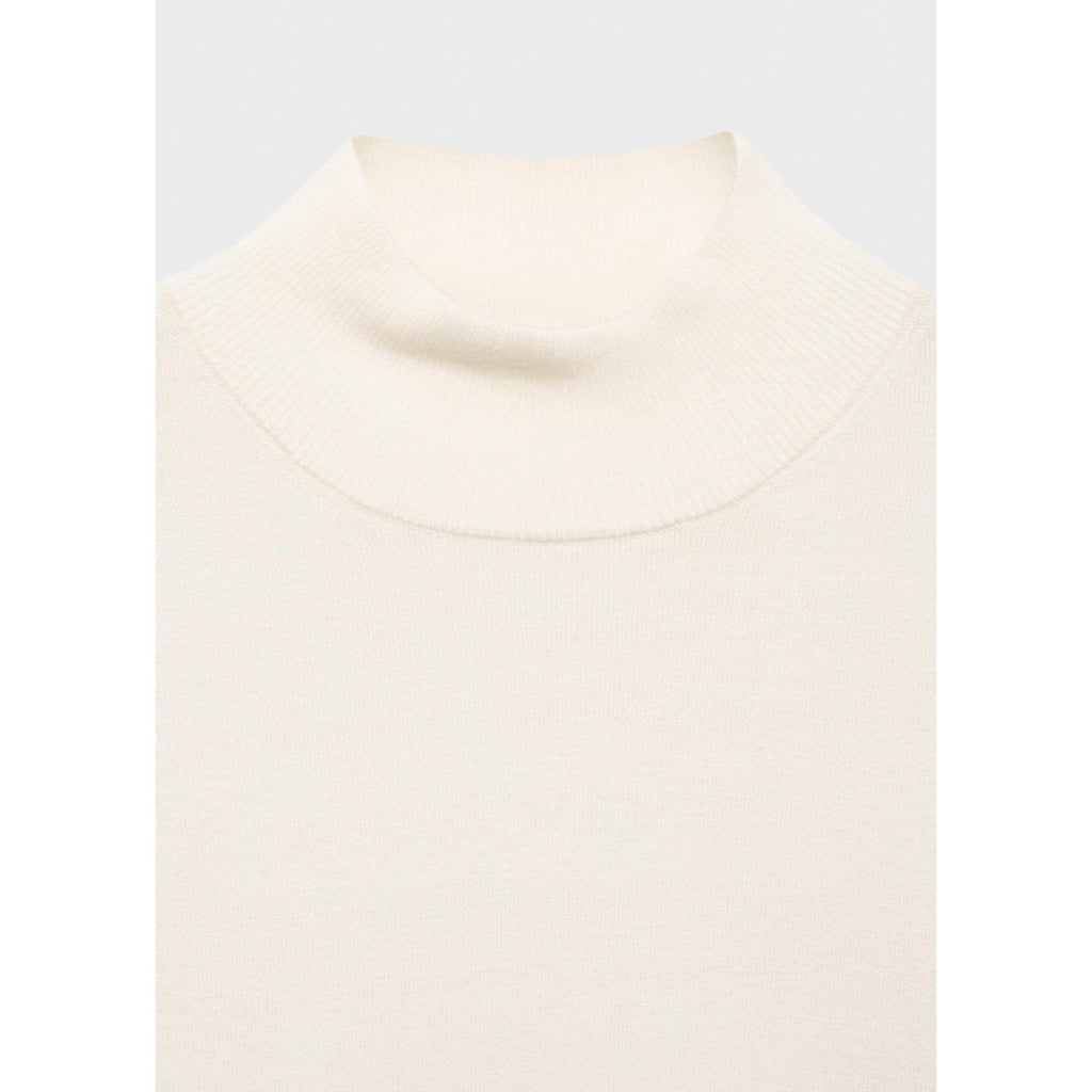 Jersey de Punto Cuello Alto - Ecru
