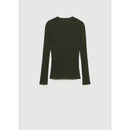 T-Shirt Semi-Transparent Boutons - Dark Green