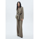 Flare Suit Trousers - Khaki