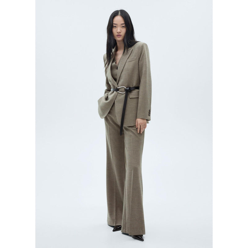 Flare Suit Trousers - Khaki