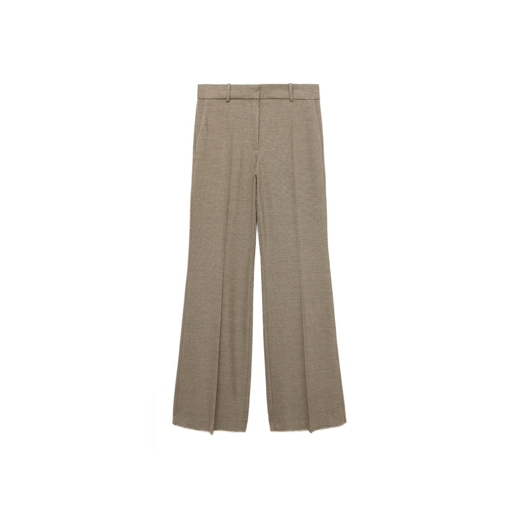 Pantalón De Traje Acampanado - Caqui