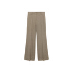 Pantalón De Traje Acampanado - Caqui