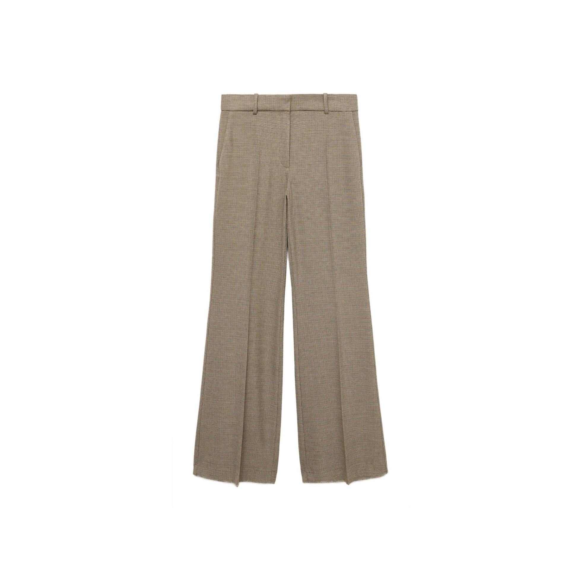 Pantalón De Traje Acampanado - Caqui
