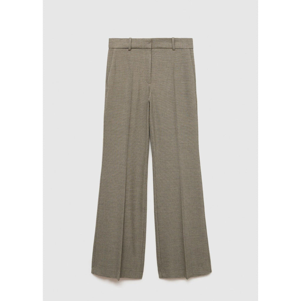 Pantalón De Traje Acampanado - Caqui