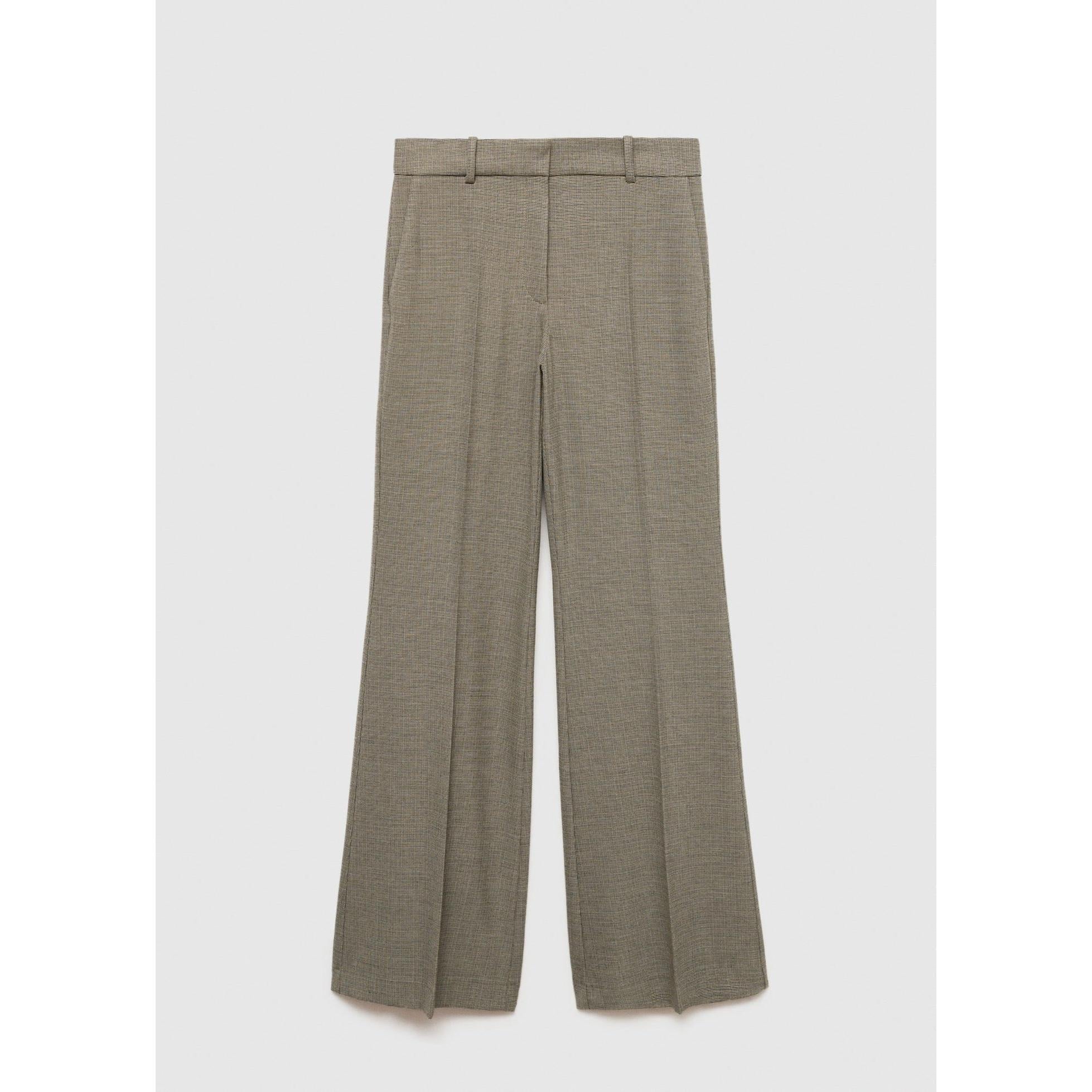 Pantalón De Traje Acampanado - Caqui