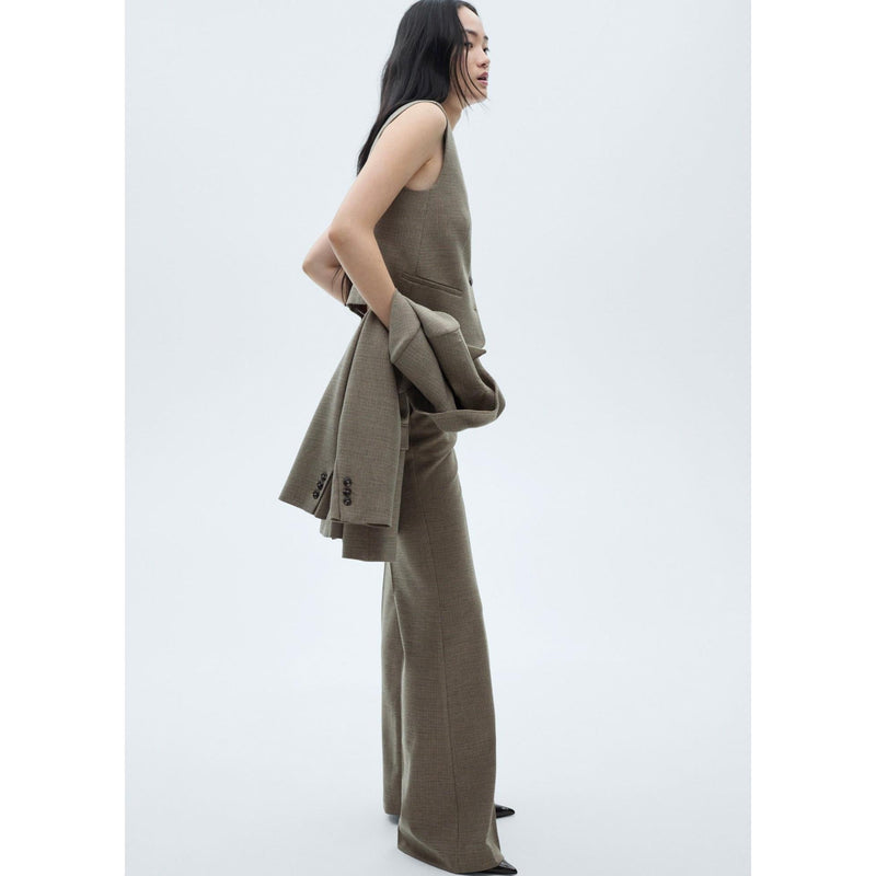 Flare Suit Trousers - Khaki
