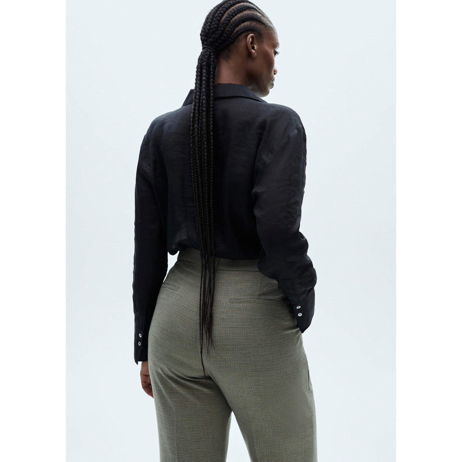 Pantalón De Traje Acampanado - Caqui