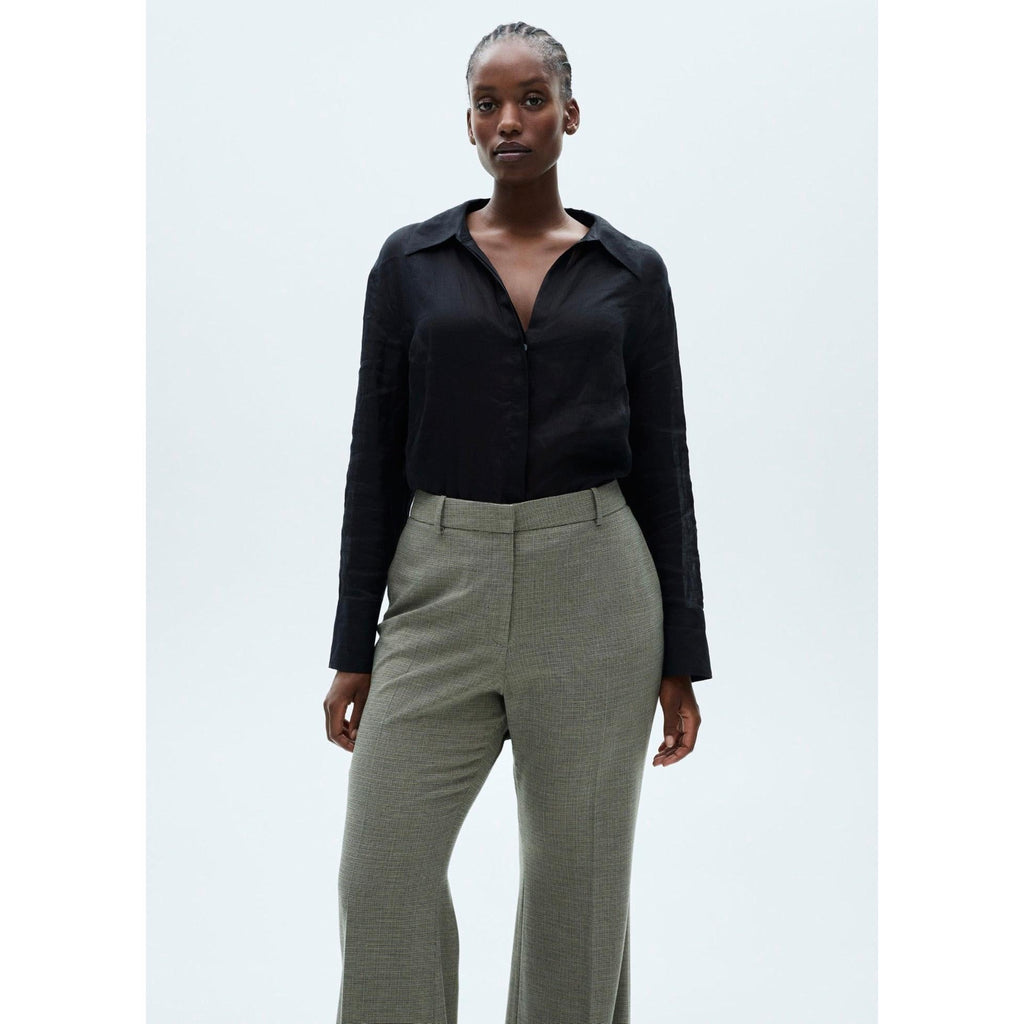 Pantalón De Traje Acampanado - Caqui