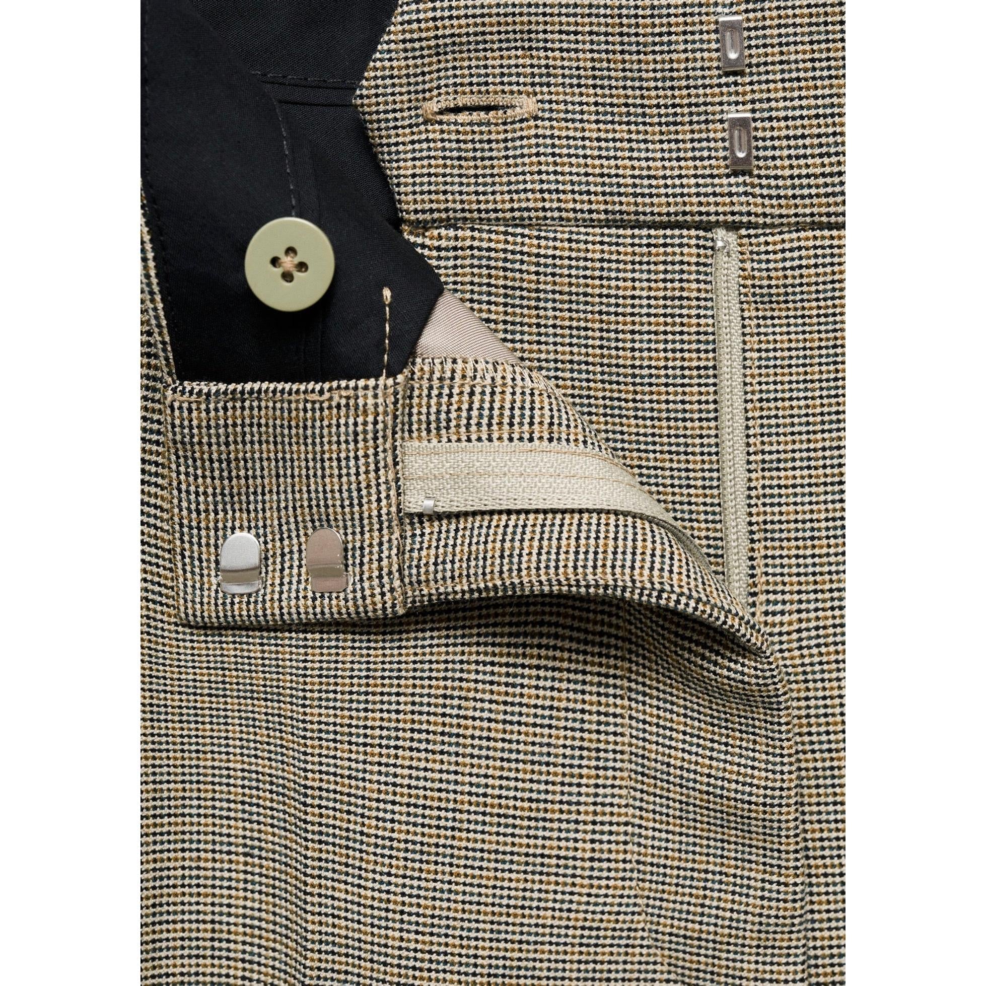 Pantalón De Traje Acampanado - Caqui
