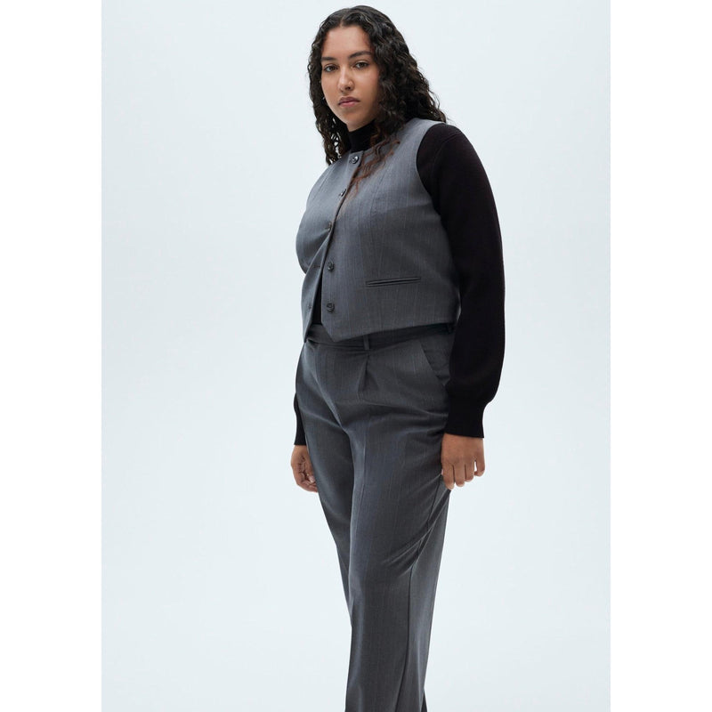Pantalón de traje de rayas finas - Gris